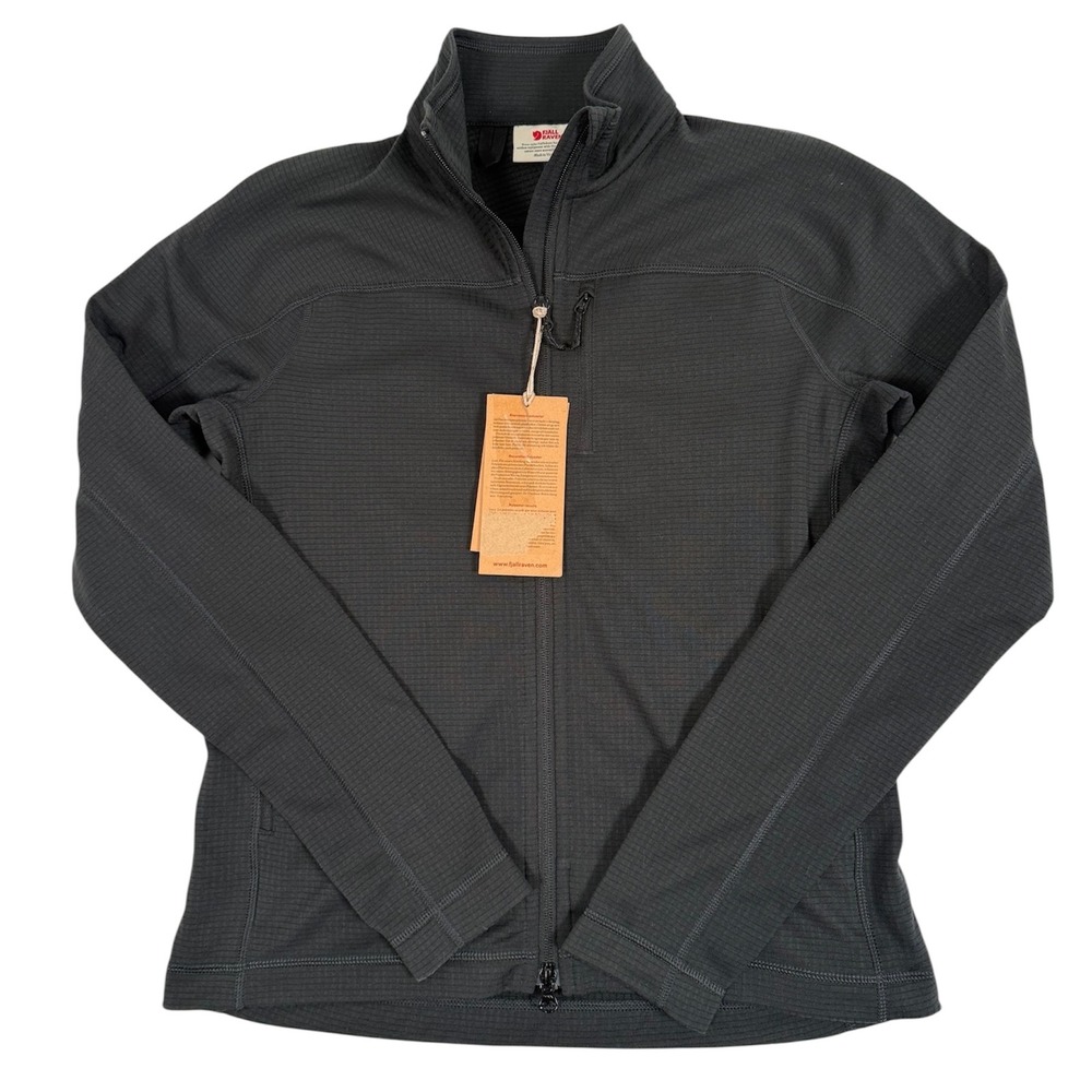 Fjallraven Abisko Lite Fleece Jacket Womens Small Black 87142 Full Zip New‎